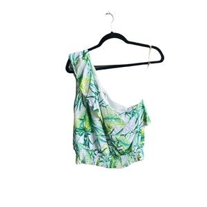 Green one shoulder top